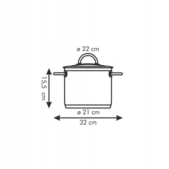 VISION PUODAS SU DANGIU ø 22 cm, 5,5 l TESCOMA