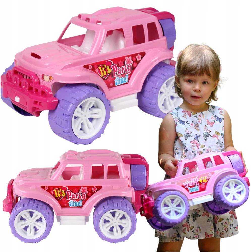 Technok Visureigis Jeep rausvos spalvos