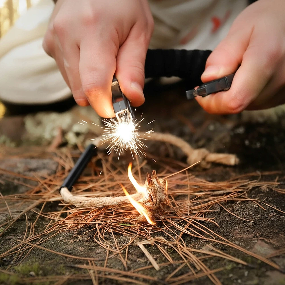 Vitolog daugiafunkcinė išgyvenimo paracord apyrankė 5in1 su kompasu, skeltuvu ir švilpuku