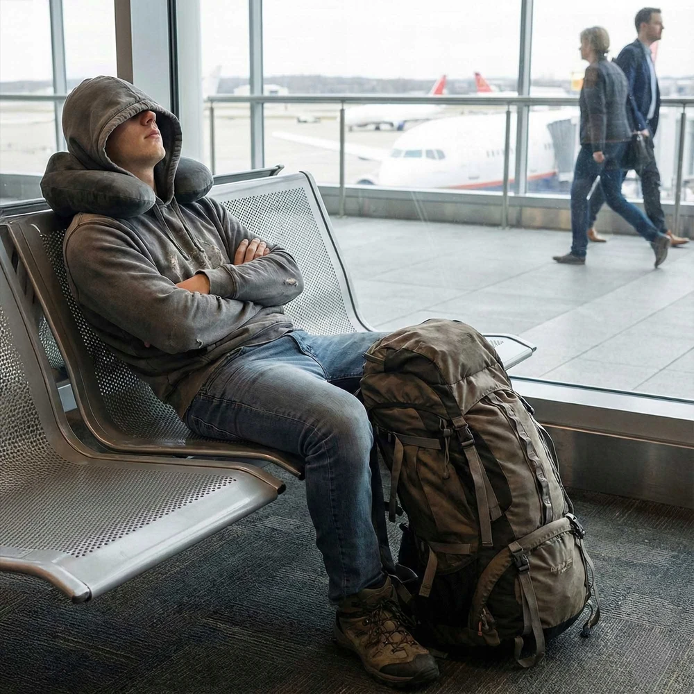 Vitolog Pripučiama turistinė kelioninė pagalvė, skirta lėktuvui Rogal miegoti kaklo pagalvei