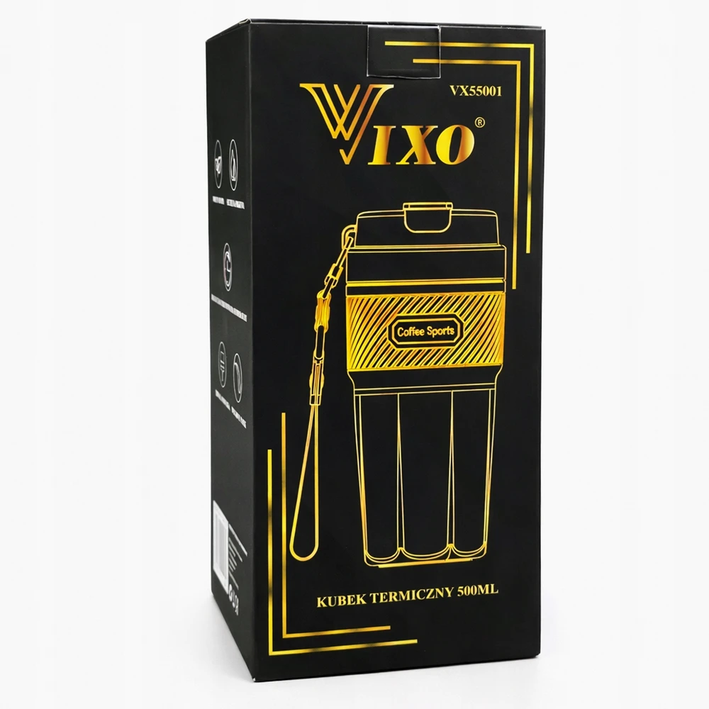 Vixo TERMINIS PUODĖLIS 500 ml KERAMINIS TERMO BUTELIS 316 PLIENAS KAVOS ARBATA VANDENUI