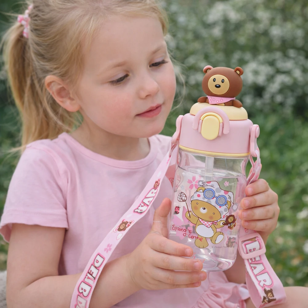 Vixo Vaikiškas buteliukas 530 ml su Tritan BPA Free purškimo dulksna, vandens purškimas