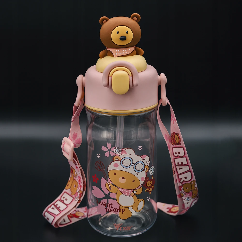 VIXO VAIKO BUTELAS 530 ml BPA BE BPA TRITAN LEASH MIST BUTELE LOKIS