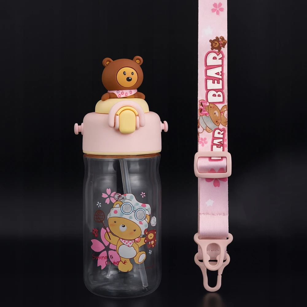 VIXO VAIKO BUTELAS 530 ml BPA BE BPA TRITAN LEASH MIST BUTELE LOKIS