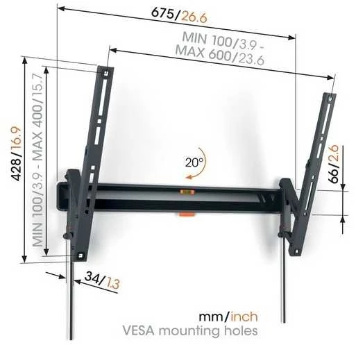 Vogels Vogel's products b.v., Nyderlandai VOGEL'S COMFORT TVM3613 TV Laikiklis