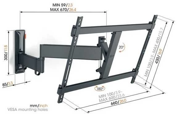 Vogels Vogel's products b.v., Nyderlandai VOGEL'S COMFORT TVM3643B TV Laikiklis