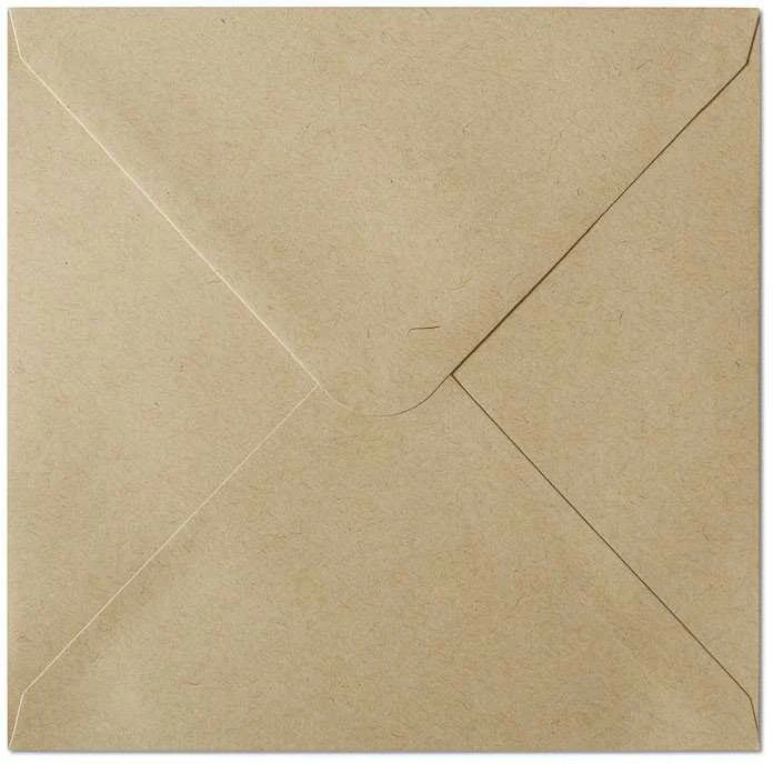 Galeria Papieru Dekoratyviniai vokai 160x160 mm Nature dark beige 120 g/m2 10 vnt/pak