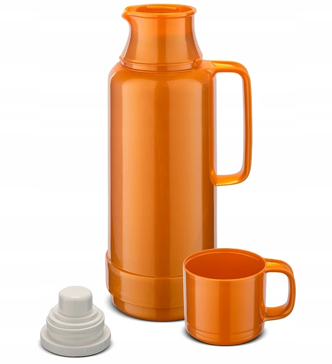 ROTPUNKT Stiklinis termosas, talpa 1,0 l, blizganti lapė (raudona)