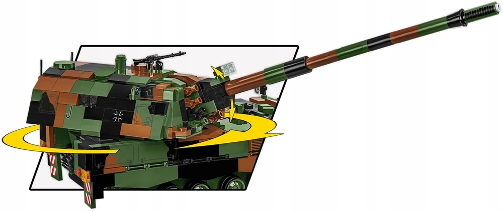 Vokiška savaeigė haubica COBI 2628 BLOCKS PANZERHAUBITZE 2000