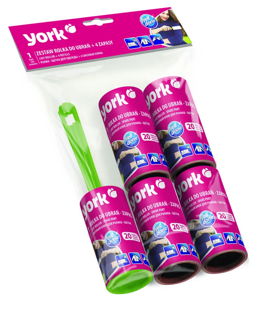 Volelių rinkinys drabužiams valyti York 1vnt./4ats.voleliai