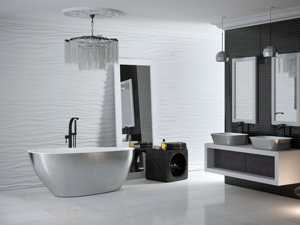 Vonia Besco Goya Glam 170 Sidabrinis, su Klik-klak Chrome
