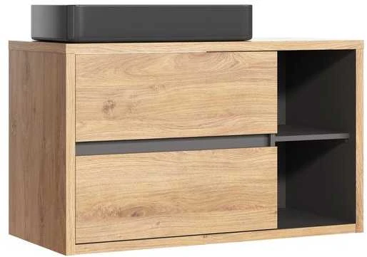 Comad ĄŽUOLO-BETONO SPALVOS PAKABINAMA VONIOS SPINTELĖ HAMPTONAS, 100 CM
