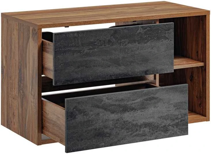 Comad ĄŽUOLO-BETONO SPALVOS PAKABINAMA VONIOS SPINTELĖ HAMPTONAS, 100 CM