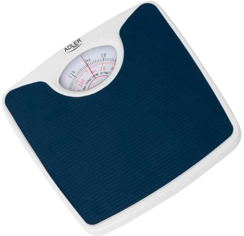 Adler | Mechaninės vonios svarstyklės | AD 8151b | Didžiausias svoris (keliamoji galia) 130 kg | Tikslumas 1000 g | Mėlyna/Baltas