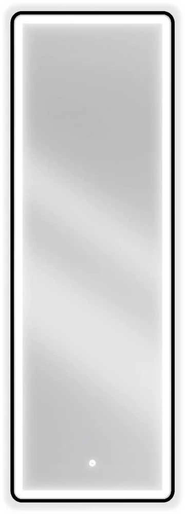 Vonios veidrodis Mexen Coro Juodas su LED apšvietimu ir šildymo kilimėliu, 50 x 150 cm