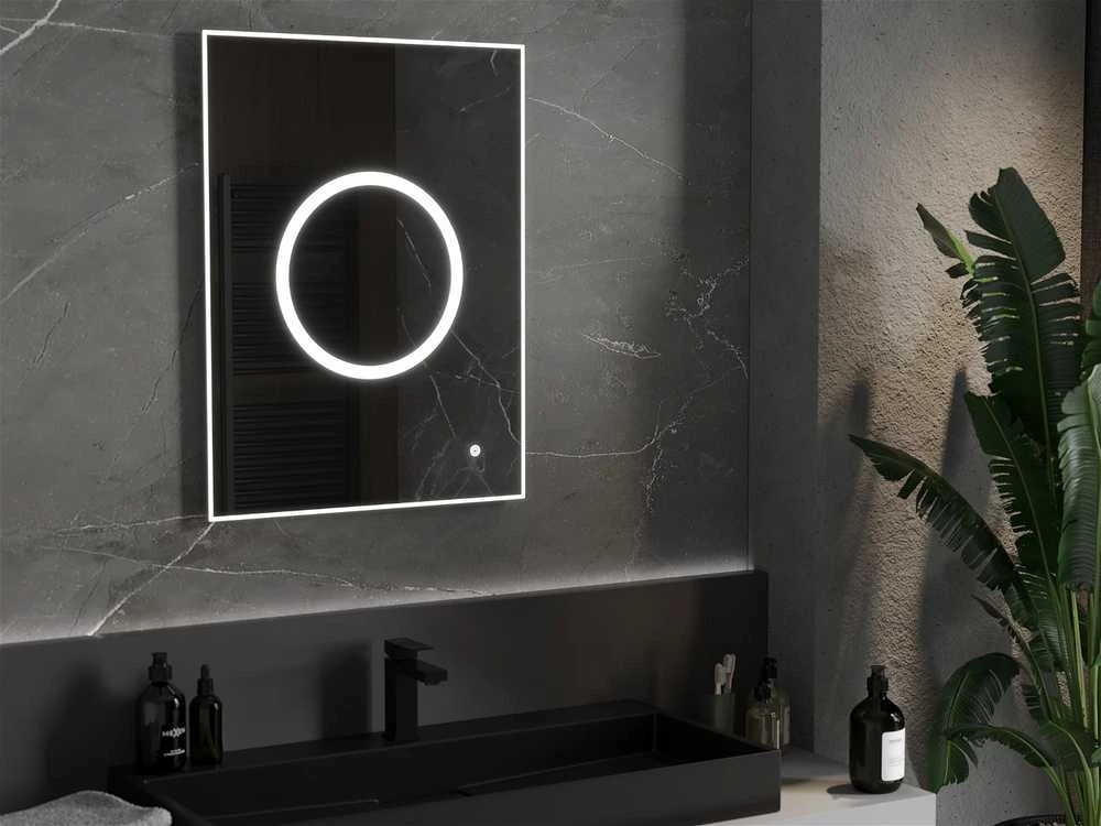 Vonios veidrodis Mexen Koga su LED apšvietimu ir šildymo kilimėliu, 60 x 80 cm