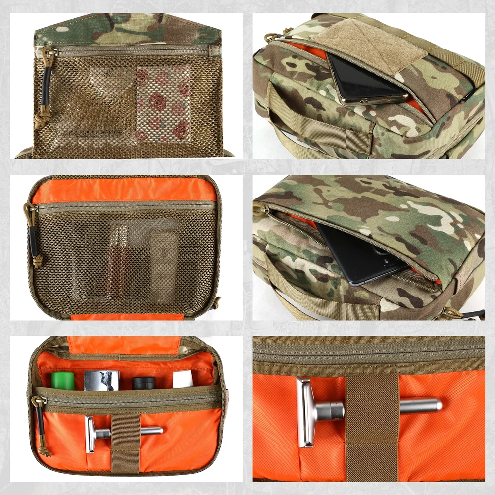 VOTAGOO Tactical vyriškas tualeto reikmenų krepšys MOLLE EDC įrankių krepšys - Multicam