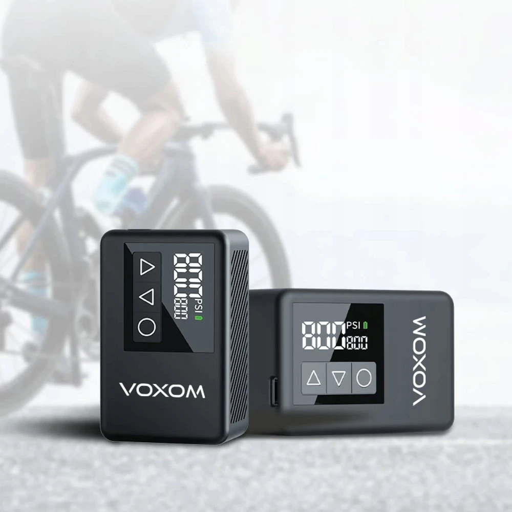 Voxom EPu2 USB-C 120 PSI akumuliatoriaus siurblys, juodas aliuminis
