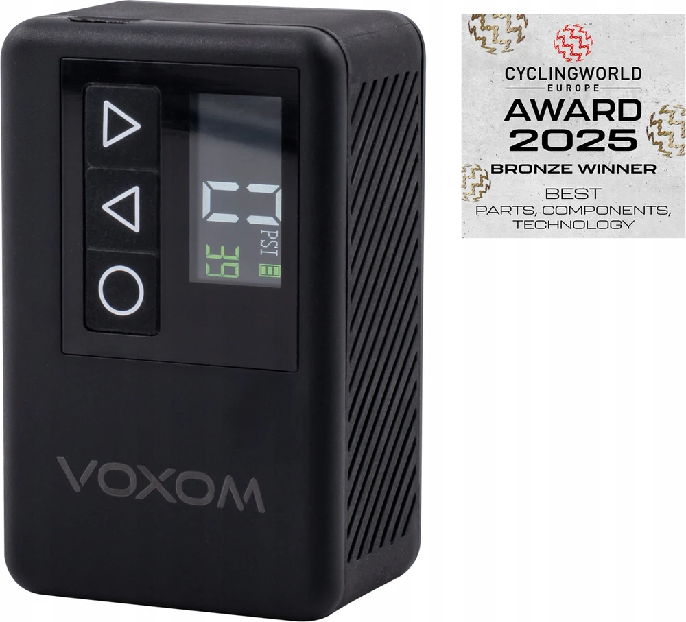 Voxom EPu2 USB-C 120 PSI akumuliatoriaus siurblys, juodas aliuminis