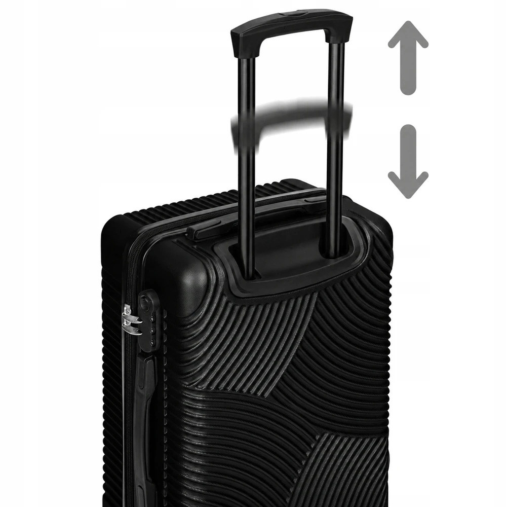 Kelioninis Voyano Poland AZORES kelioninių lagaminų rinkinys Juodas 4in1