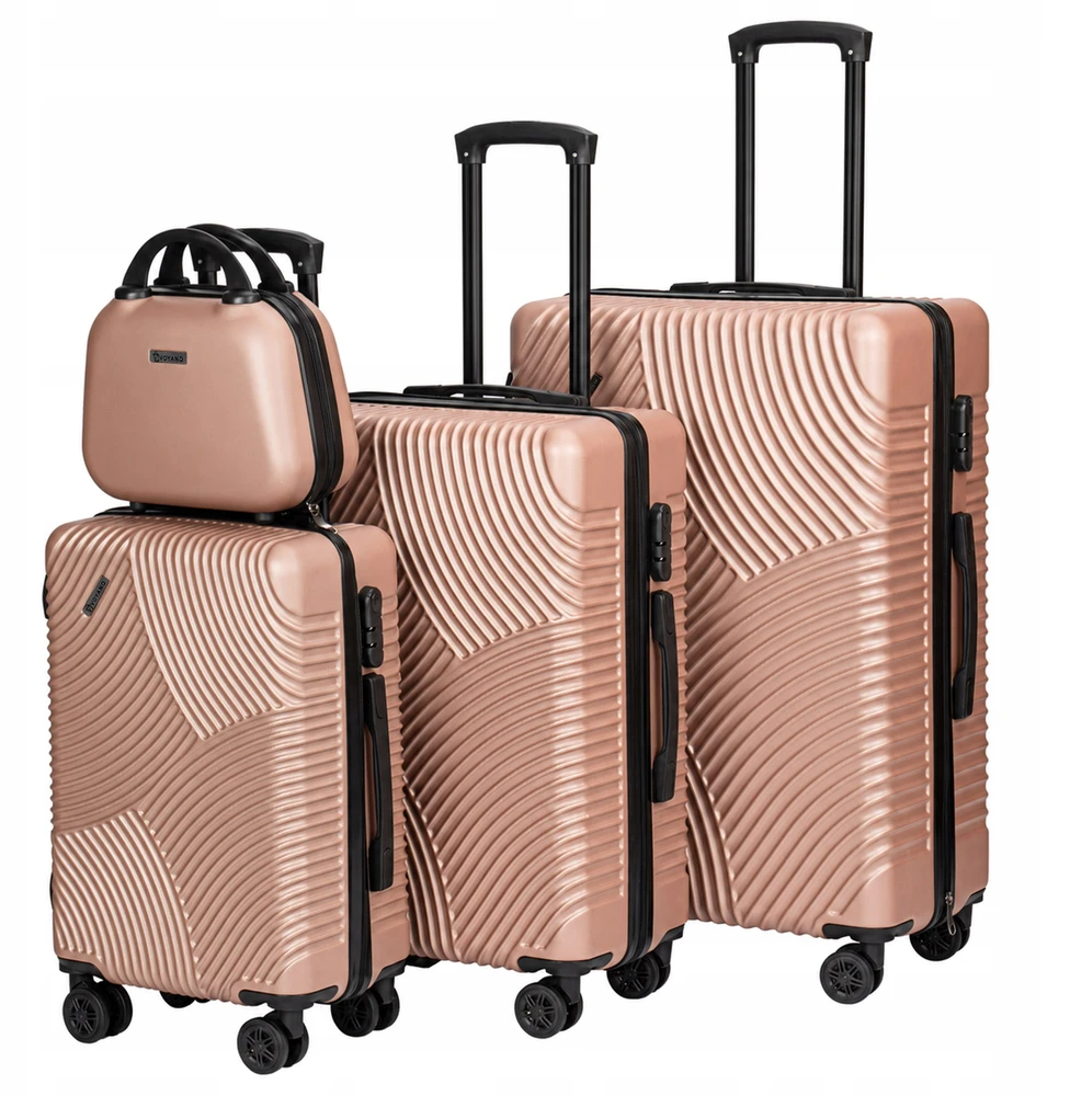 Kelioninis Voyano Poland Kelioninių lagaminų rinkinys AZORES GOLD 4in1