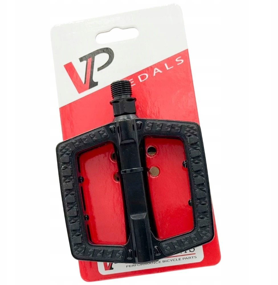 VP VPE-625 aliuminio platformos dviračio pedalai, juodi, neslystantys