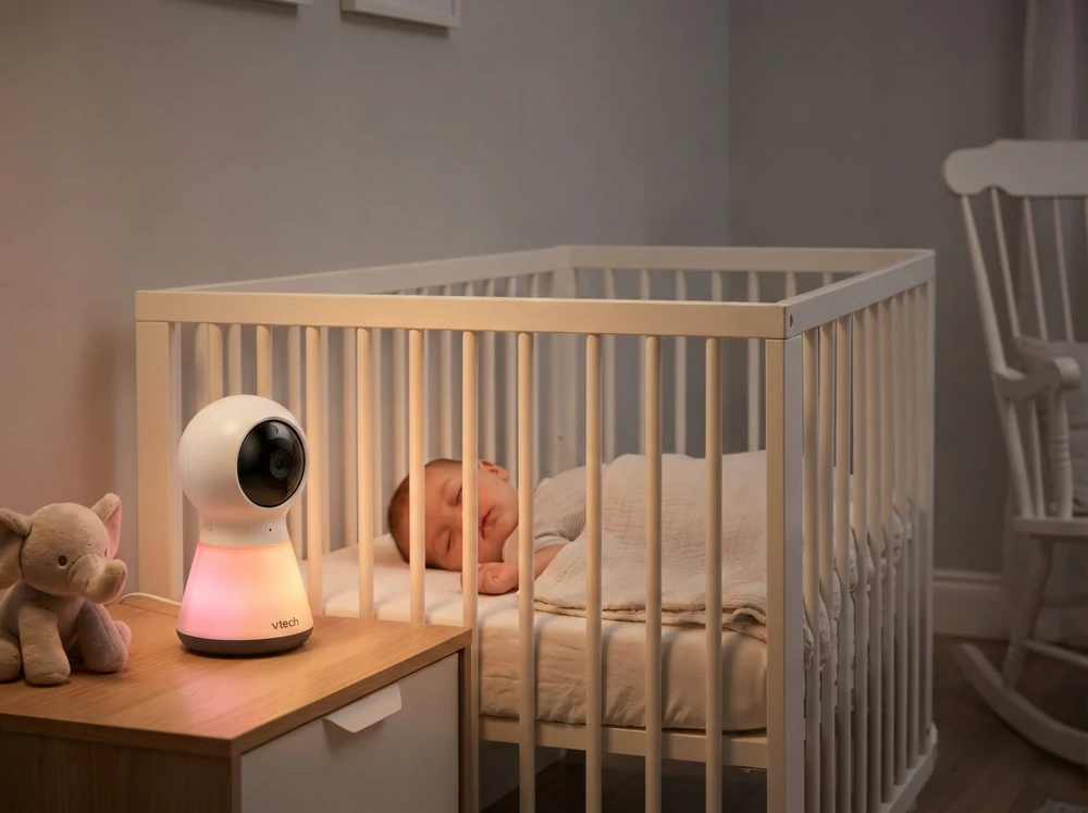VTech VM5254 elektroninis kūdikių monitoriaus skystųjų kristalų ekranas, 5 colių naktinė lempa