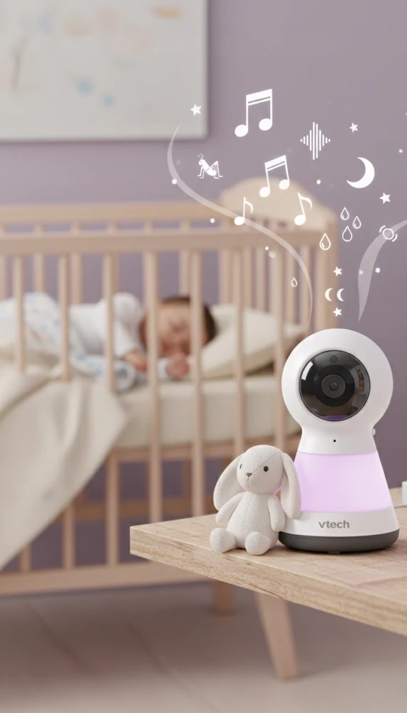 VTech VM5254 elektroninis kūdikių monitoriaus skystųjų kristalų ekranas, 5 colių naktinė lempa