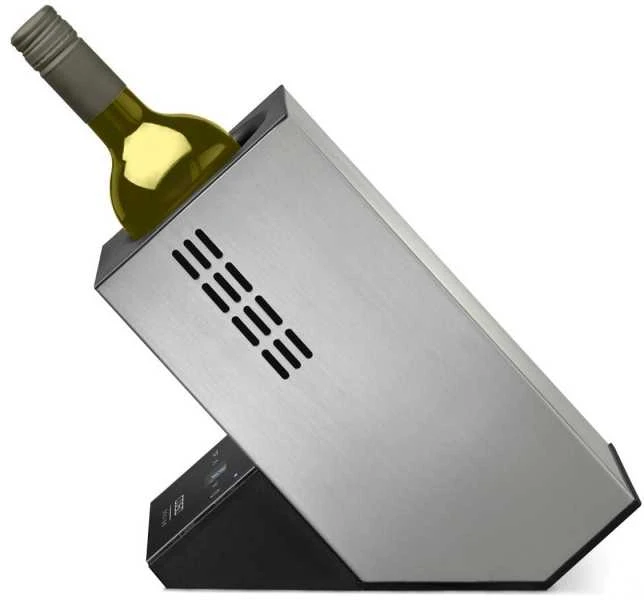 Vieno butelio vyno šaldytuvas Caso WineCase One, Pilkos spalvos