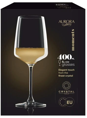 Crystalex Raudono vyno taurės Tulipa 450ml 6vnt