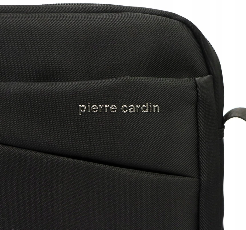 Vyriška rankinė per petį Pierre Cardin, talpi, juoda, platus diržas