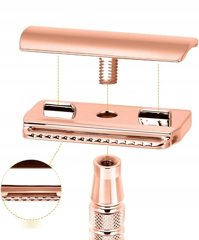VYRIŠKAS KLASIKINIS SKUTIMOSI SKUTIMAS NERŪDIJANČIO PLIENO ROSE GOLD 10 peilių