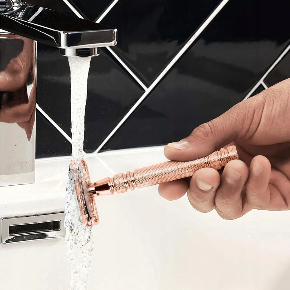 VYRIŠKAS KLASIKINIS SKUTIMOSI SKUTIMAS NERŪDIJANČIO PLIENO ROSE GOLD 10 peilių