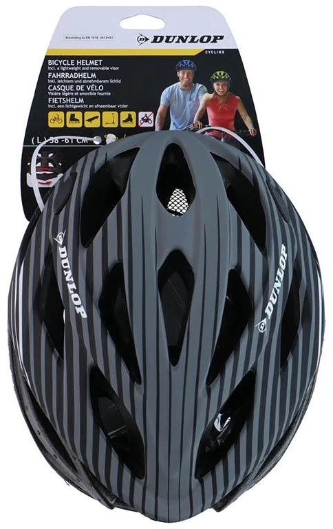 Vyriškas moteriškas MTB dviračio šalmas, reguliuojamas Dunlop pilkas dydis L 58-61 CM