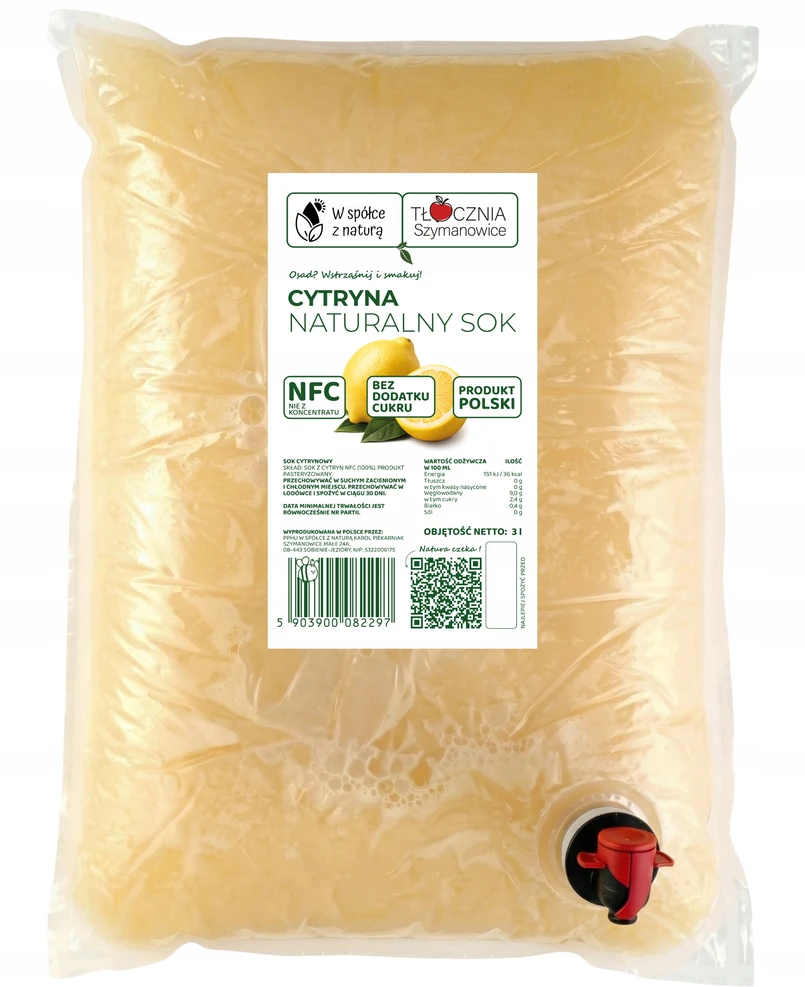 W spółce z naturą SPAUSTOS CITRINŲ SULTYS 100% NFC FRESH CITRINA 3L