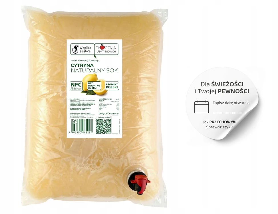 W spółce z naturą SPAUSTOS CITRINŲ SULTYS 100% NFC FRESH CITRINA 3L