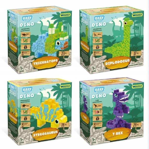 Wader Baby Blocks Dino diplodocus kaladėlės 41493