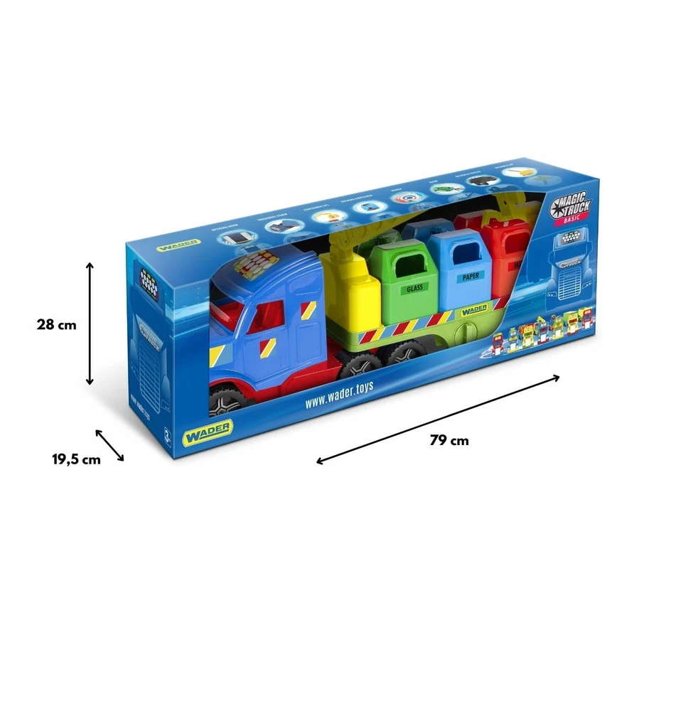 WADER 36321 Magic Truck Basic šiukšliavežių perdirbimas