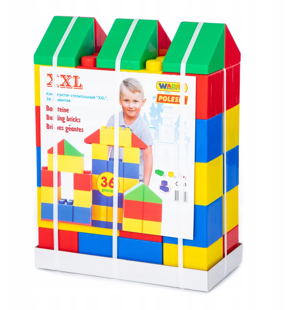 Wader Mega kaladėlės XXL 36 elementai vaikams 1+
