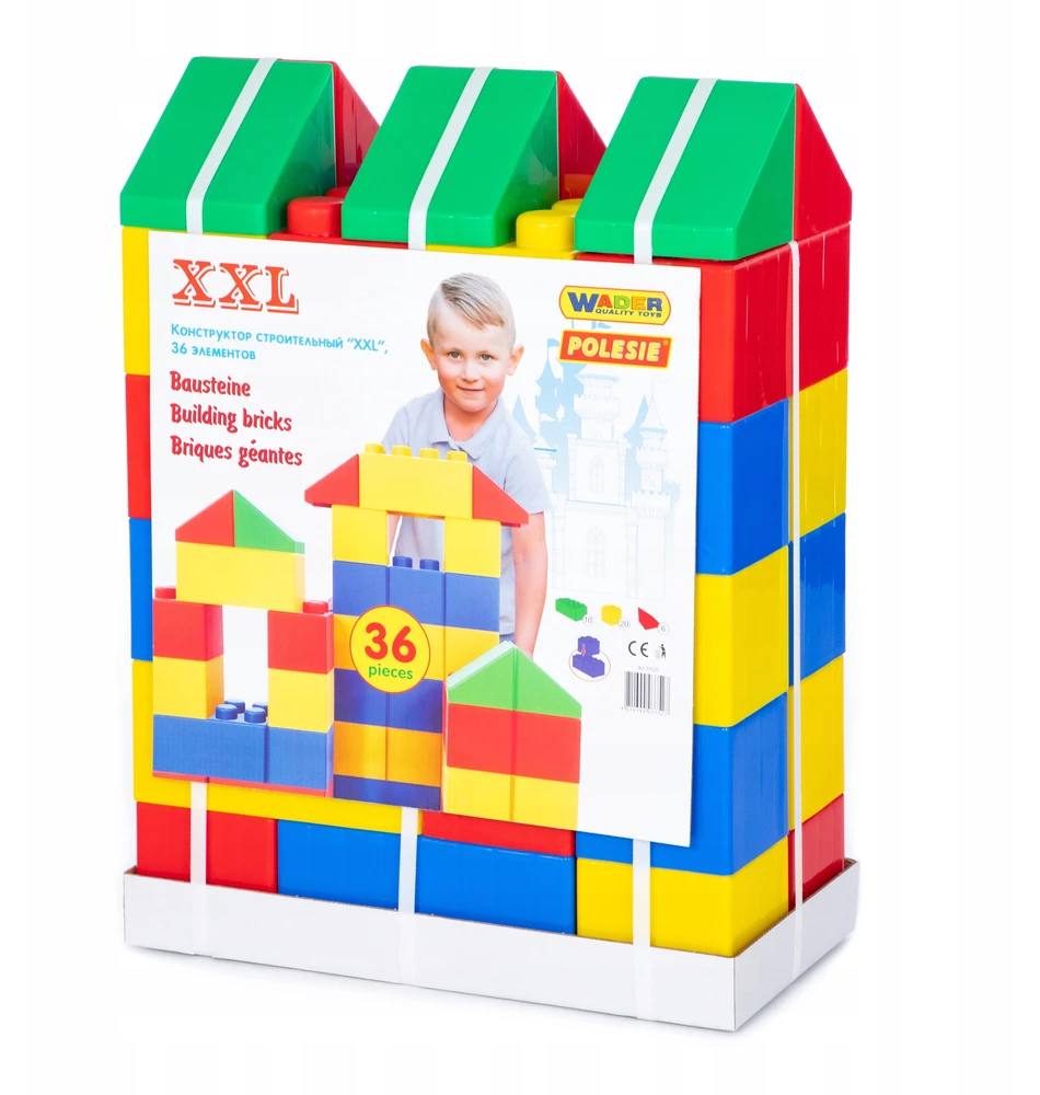 Wader Mega kaladėlės XXL 36 elementai vaikams 1+