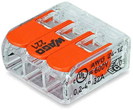 Universali laidų jungtis INLINE 2x0.2-4mm² 450V 32A WAGO