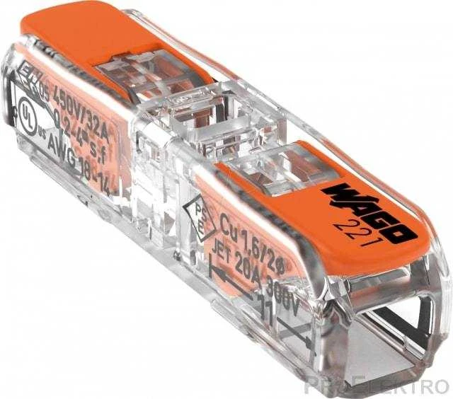 Universali laidų jungtis INLINE 2x0.2-4mm² 450V 32A WAGO