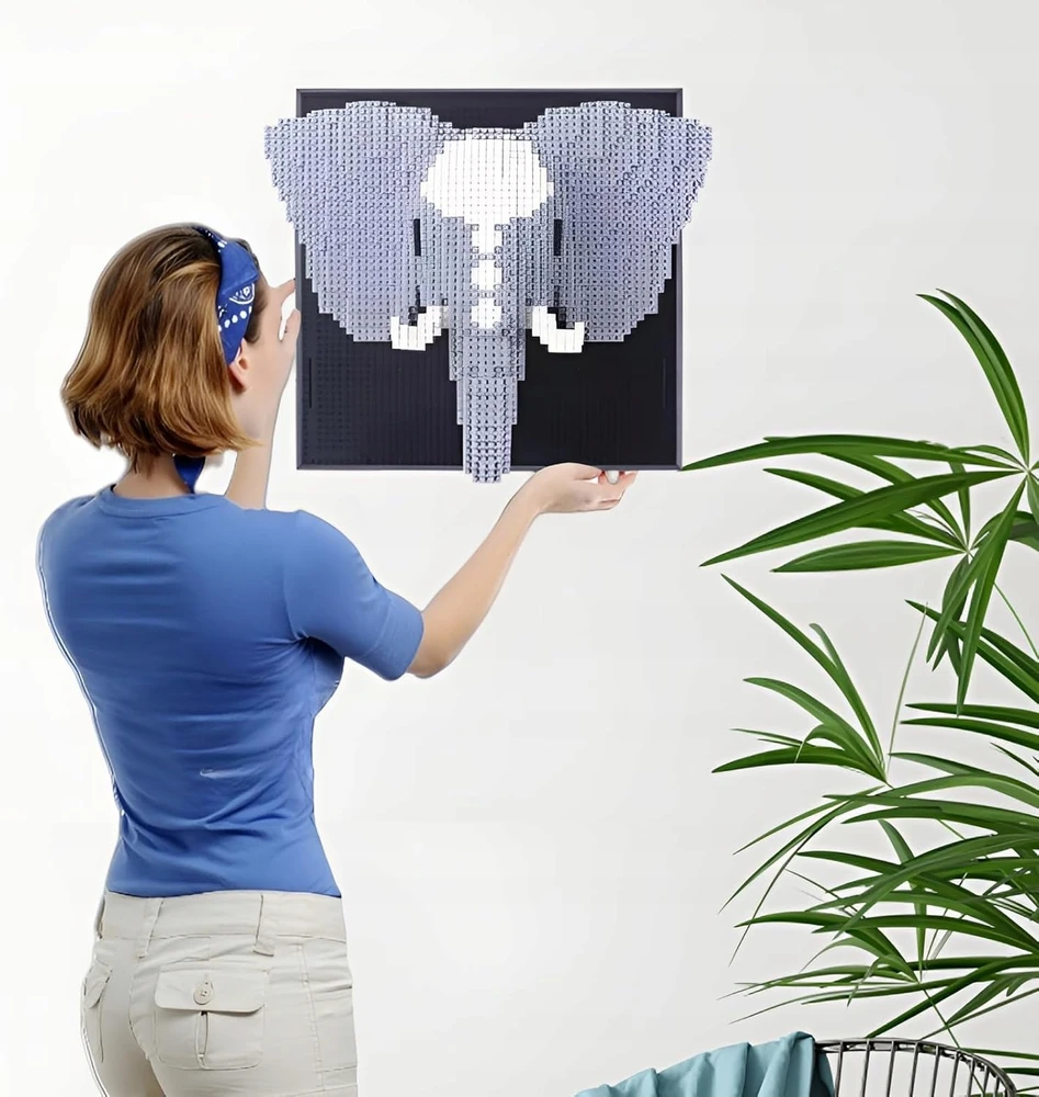 WALL ART MONTAVIMO RINKINYS KONSTRUKCINIŲ BLOKŲ RINKINYS SU DRAMBLIU