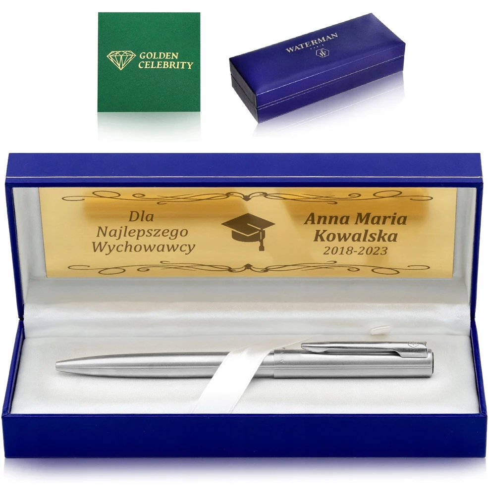 Waterman Allure Chrom Ct metalinis rašiklis su graviruojama dėžute