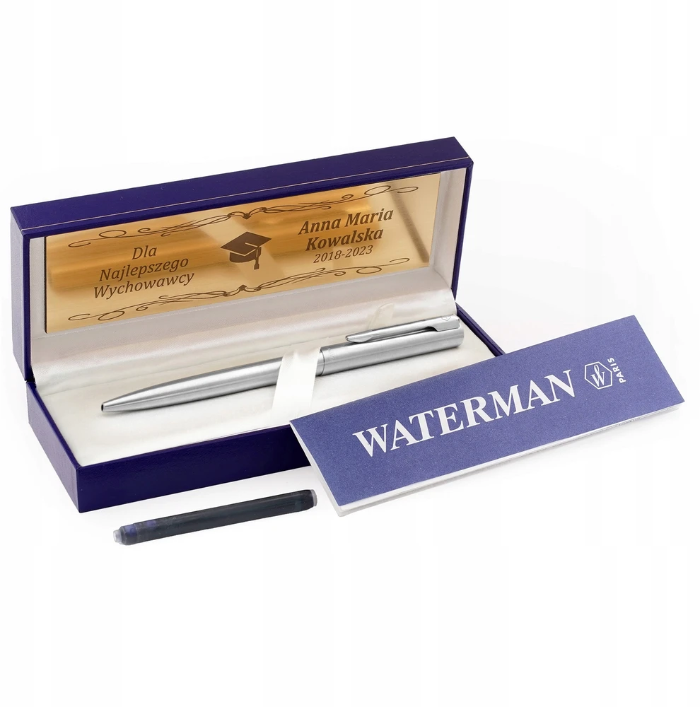 Waterman Allure Chrom Ct metalinis rašiklis su graviruojama dėžute