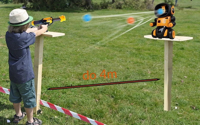 Webski ĮGŪDINIMAS ŽAISLINIS ROBOTAS ŠAUDYMAS 2 RŪDAS 24 KAMULIAI DVIEM VAIKAMS