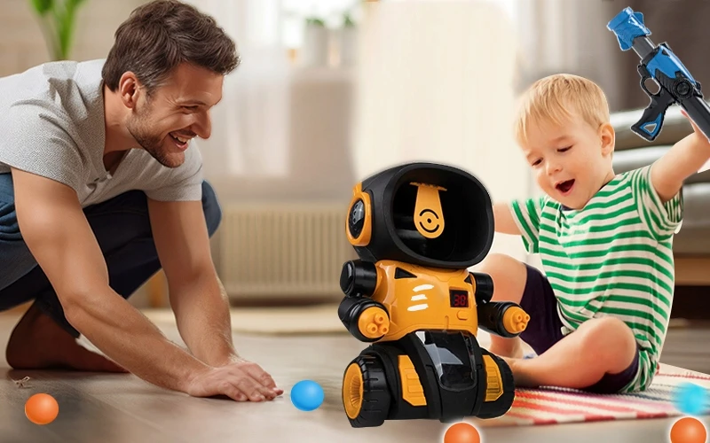Webski ĮGŪDINIMAS ŽAISLINIS ROBOTAS ŠAUDYMAS 2 RŪDAS 24 KAMULIAI DVIEM VAIKAMS
