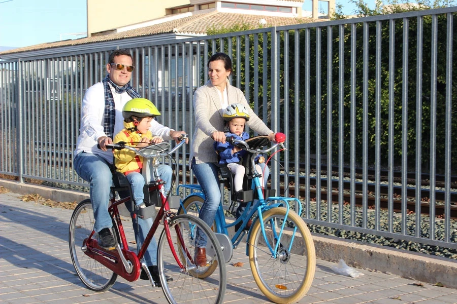 WeeRide Safe Classic GRAY/Raudonas Dviračio kėdutė JAV/ES vaikiškas balnelis