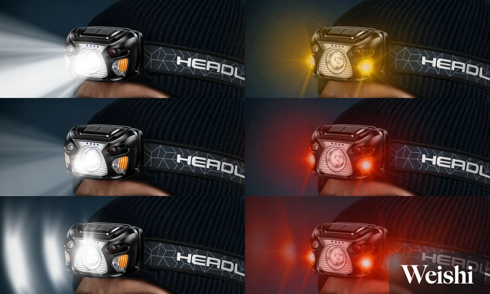 Weishi ĮKRAUJAMAS LED PRIEKINIS ŽIBINTAS USB-C priekinis žibintas JUDESIO JUTIKLIO GALINGA lempa