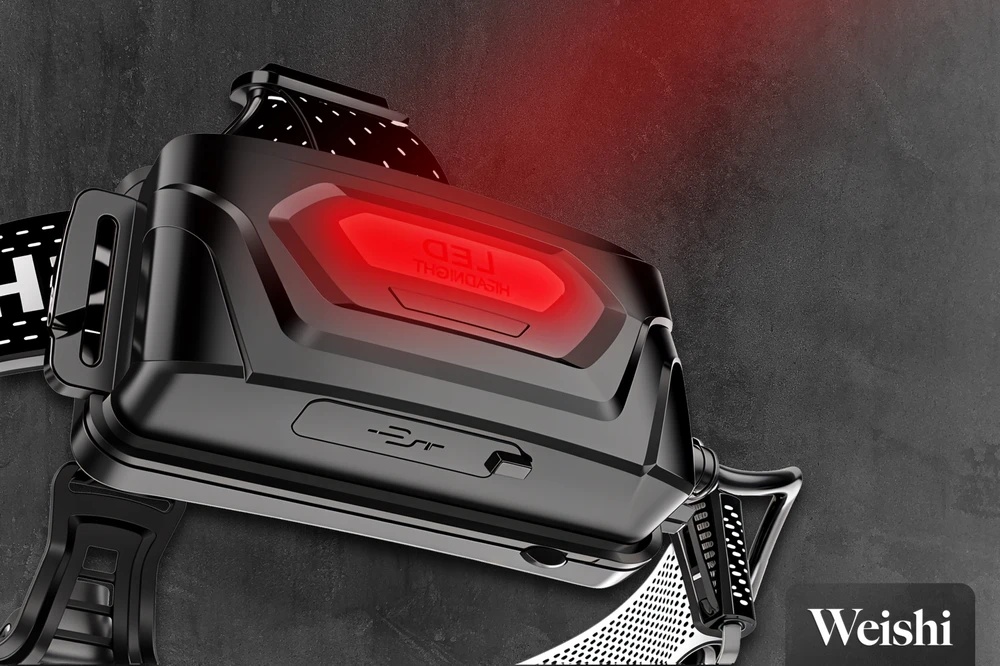 Weishi LATARKA CZOŁOWA AKUMULATOROWA USB-C LAMPKA WODOODPORNA LED ZOOM CREE XHP90